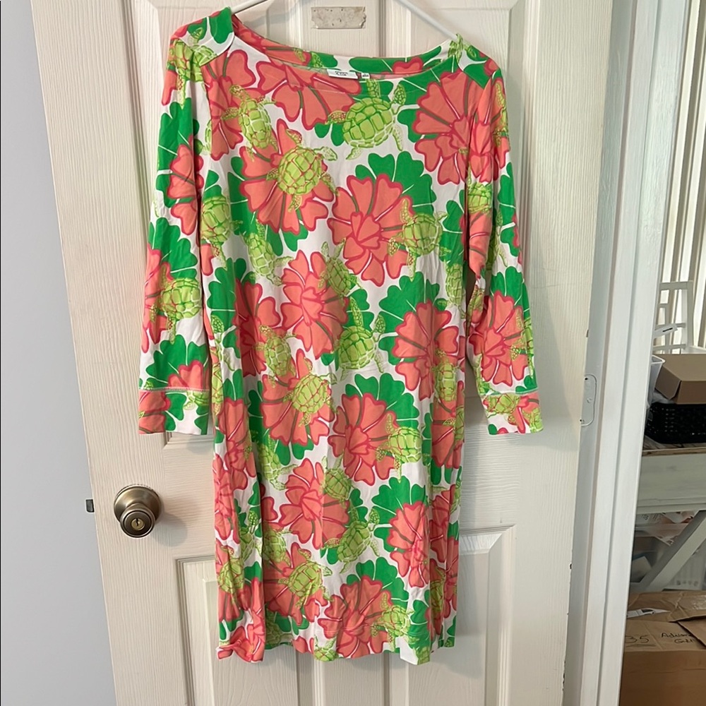 Floral Green and Pink Dress